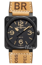 Bell & Ross Aviation Sort/Lær 46x46 mm Bell & Ross Aviation Sort/Lær 46x46 mm