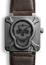 Bell & Ross Aviation Sort/Lær 46x46 mm Bell & Ross Aviation Sort/Lær 46x46 mm