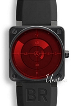 Bell & Ross Aviation Rød/Gummi 46x46 mm Bell & Ross Aviation Rød/Gummi 46x46 mm