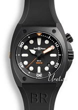 Bell & Ross Marine Sort/Gummi Ø44 mm Bell & Ross Marine Sort/Gummi Ø44 mm