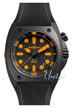 Bell & Ross Marine Sort/Gummi Ø44 mm Bell & Ross Marine Sort/Gummi Ø44 mm
