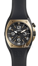 Bell & Ross Marine Sort/Gummi Ø44 mm Bell & Ross Marine Sort/Gummi Ø44 mm