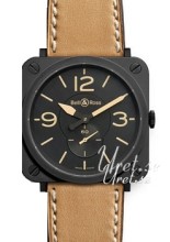 Bell & Ross Aviation Sort/Lær 39x39 mm Bell & Ross Aviation Sort/Lær 39x39 mm