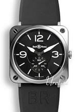 Bell & Ross Aviation Sort/Gummi 39x39 mm Bell & Ross Aviation Sort/Gummi 39x39 mm