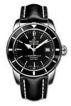 Breitling Superocean Heritage Black Dial Leather