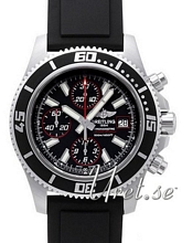 Breitling Superocean II Chronograph Sort/Gummi Ø44 mm Breitling Superocean II Chronograph Sort/Gummi Ø44 mm