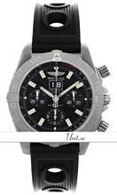 Breitling Blackbird Black Dial Rubber Strap Brushed