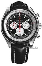 Breitling Chrono-Matic 49 Black Dial Leather