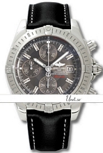 Breitling Chronomat Grey Dial Leather Strap