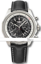 Breitling For Bentley Motors Black Dial Leather Strap