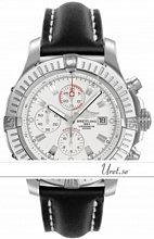 Breitling Super Avenger White Dial Leather