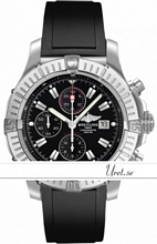 Breitling Super Avenger Black Dial Rubber