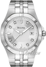 Bulova Diamond Sølv/Stål Ø37 mm Bulova Diamond Sølv/Stål Ø37 mm