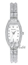 Bulova Crystals Ladies White Dial
