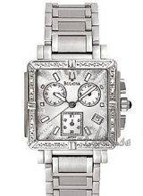 Bulova Marine Star Ladies Chronograph Diamond Silver Dial