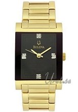 Bulova Diamonds Gold Tone Black Dial Bulova Diamonds Gold Tone Black Dial