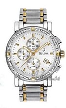 Bulova Diamonds Two Tone Chronograph White Dial Bulova Diamonds Two Tone Chronograph White Dial