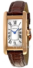 Cartier Tank Americaine Gold Ladies Rose Gold Silver Dial