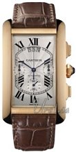 Cartier Tank Americaine Gold XL Rose Gold Silver Dial