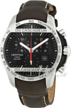 Certina DS Cascadeur Sort/Lær Ø42 mm Certina DS Cascadeur Sort/Lær Ø42 mm