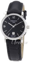 Certina DS Caimano Lady Sort/Lær Ø27 mm Certina DS Caimano Lady Sort/Lær Ø27 mm