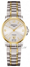 Certina DS Caimano Lady Sølv/Belagd, gull Ø27 mm Certina DS Caimano Lady Sølv/Belagd, gull Ø27 mm