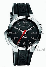 Dolce & Gabbana D&G Jack Black Dial Rubber Strap Dolce & Gabbana D&G Jack Black Dial Rubber Strap