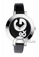 Dolce & Gabbana D&G Hoopla Black Dial Rubber