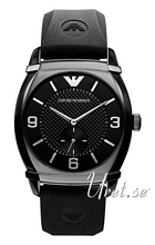 Emporio Armani Camelo Sort/Gummi Ø45 mm Emporio Armani Camelo Sort/Gummi Ø45 mm