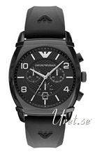 Emporio Armani Camelo Sort/Gummi Ø42 mm Emporio Armani Camelo Sort/Gummi Ø42 mm