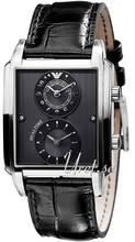 Emporio Armani Classic Grå/Lær 36x36 mm Emporio Armani Classic Grå/Lær 36x36 mm