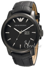 Emporio Armani Classic Sort/Lær Ø42 mm Emporio Armani Classic Sort/Lær Ø42 mm