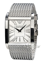 Emporio Armani Hvit/Stål 38x38 mm Emporio Armani Hvit/Stål 38x38 mm