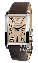 Emporio Armani Super Slim Beige/Lær 31x23 mm Emporio Armani Super Slim Beige/Lær 31x23 mm