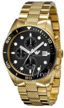Emporio Armani Black Dial Gold Tone Emporio Armani Black Dial Gold Tone