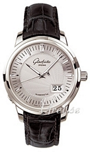 Glash�tte Original Senator Panorama Date S�lv Guilloche Dial
