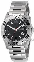 Gucci Pantheon Steel Black Dial