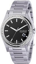 Gucci Pantheon Steel Black Dial