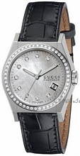 Gucci Pantheon Medium Steel MOP, White Dial