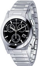 Gucci Pantheon Medium Chronograph Steel Black Dial