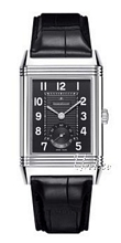 Jaeger LeCoultre Reverso Black Dial Croco Strap