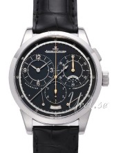 Jaeger LeCoultre Duometre A Chronographe Black Dial Croco Strap