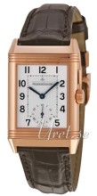 Jaeger LeCoultre Reverso Duo Yellow Gold Black Dial Leather