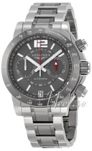 Longines Admiral Grey Dial Ceramic/Steel Bracelet