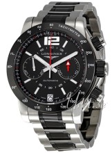 Longines Admiral Black Dial Ceramic/Steel Bracelet
