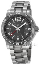 Longines Admiral Grey Dial Ceramic/Steel Bracelet