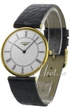 Longines Grande Classique White Dial Leather Strap Black Longines Grande Classique White Dial Leather Strap Black