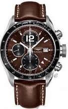Longines GrandeWhiteesse Brown Dial Leather Strap Brown