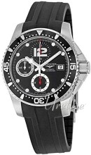Longines HydroConquest Chronograph Automatic Black Dial Rubber S