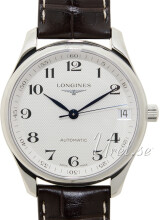 Longines Master Silver Dial Croco Strap Brown Longines Master Silver Dial Croco Strap Brown